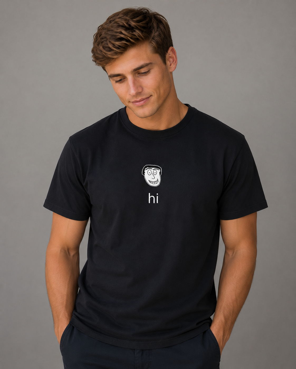 hi - Heavyweight Crewneck T-shirt