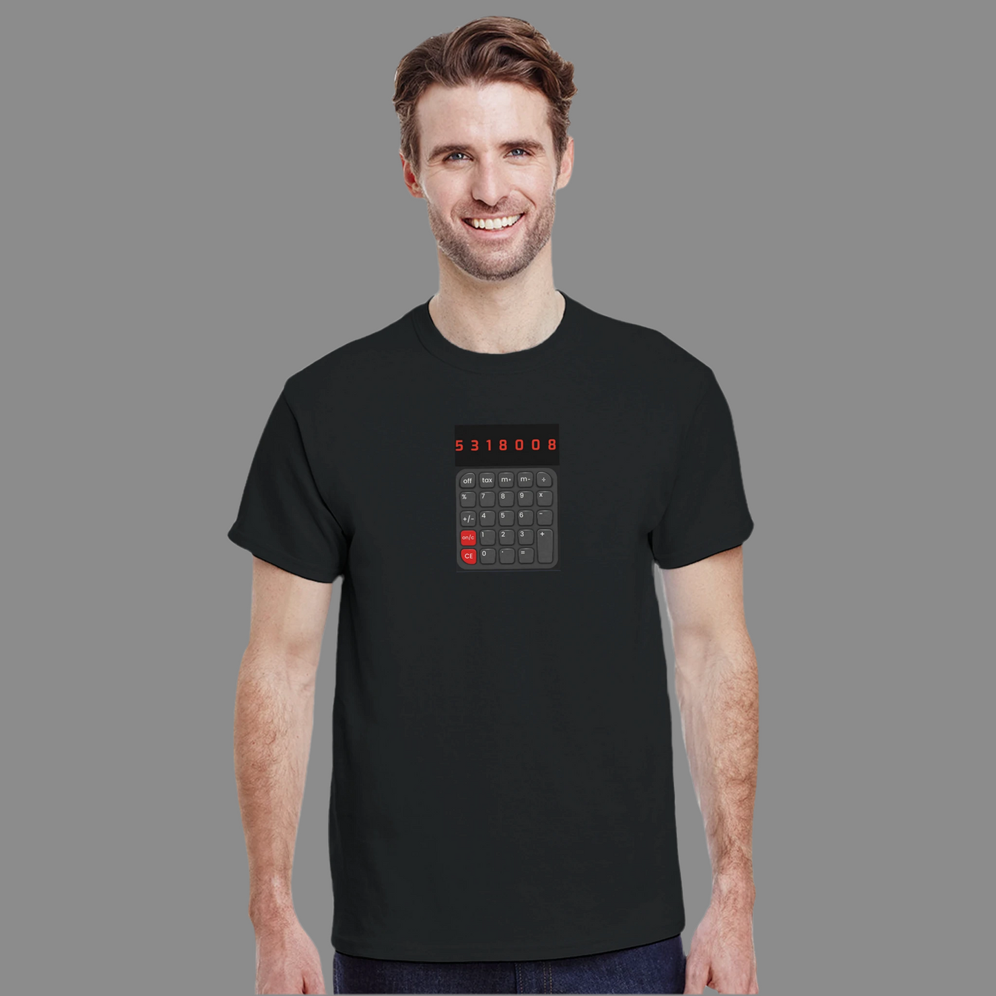 Funny Calculator T-Shirt - 5318008 Spell Tee, Heavyweight Cotton, Classic Fit