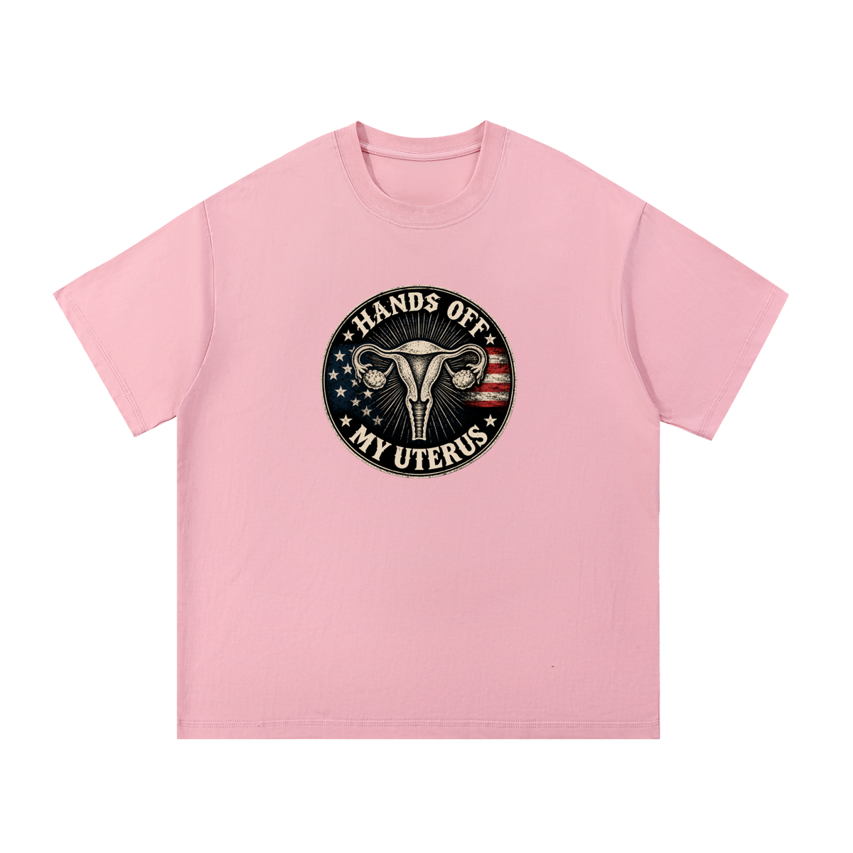Hand Off My Uterus - Essential Cotton T-Shirt