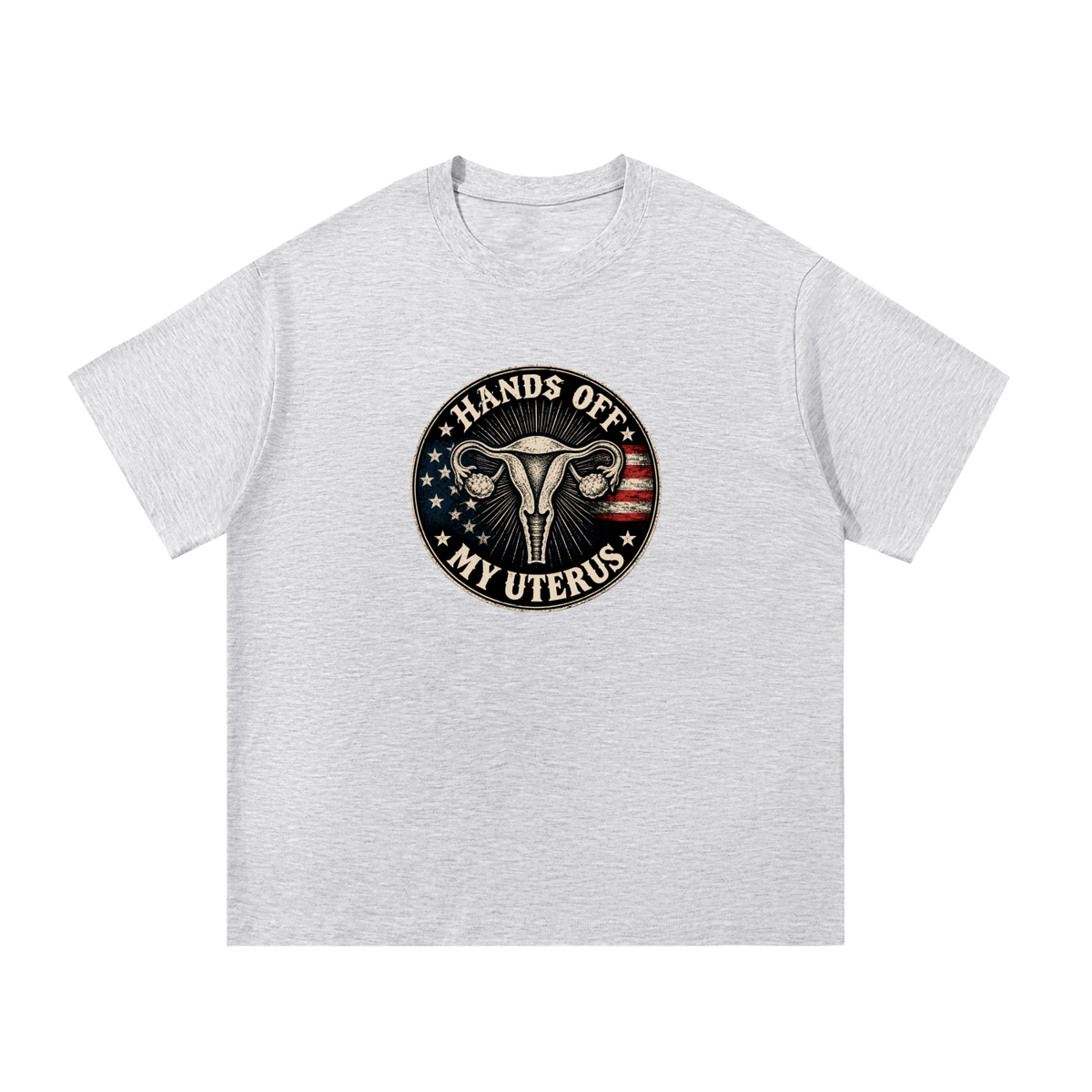 Hand Off My Uterus - Essential Cotton T-Shirt