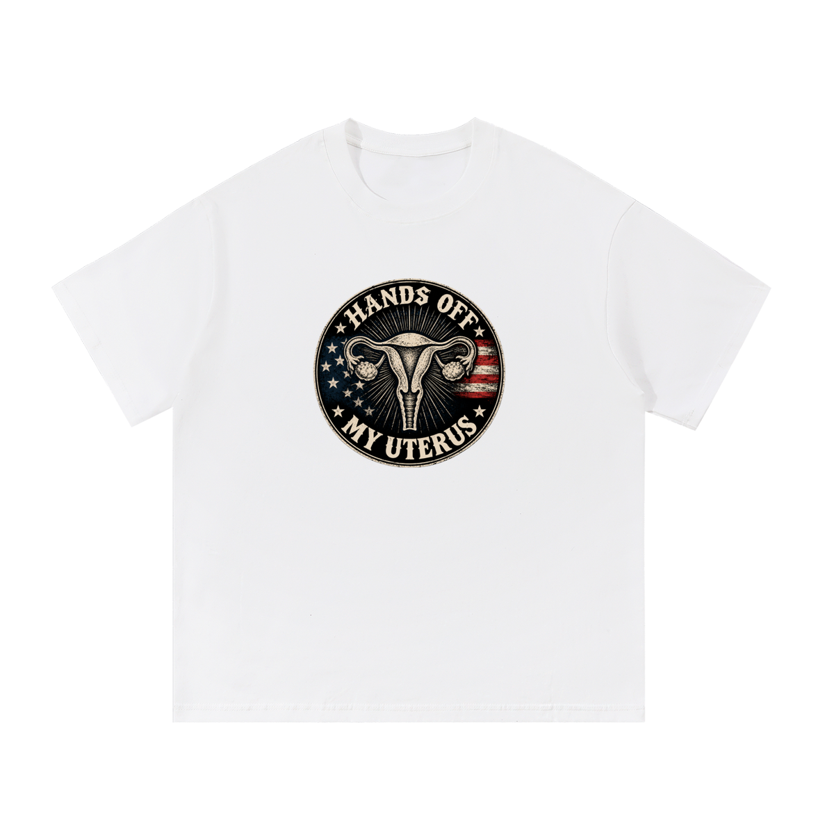 Hand Off My Uterus - Essential Cotton T-Shirt