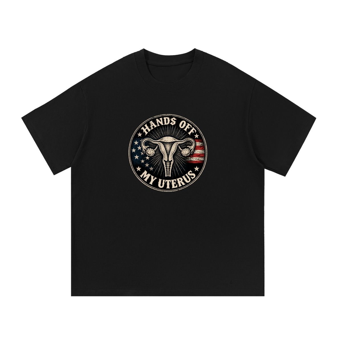 Hand Off My Uterus - Essential Cotton T-Shirt
