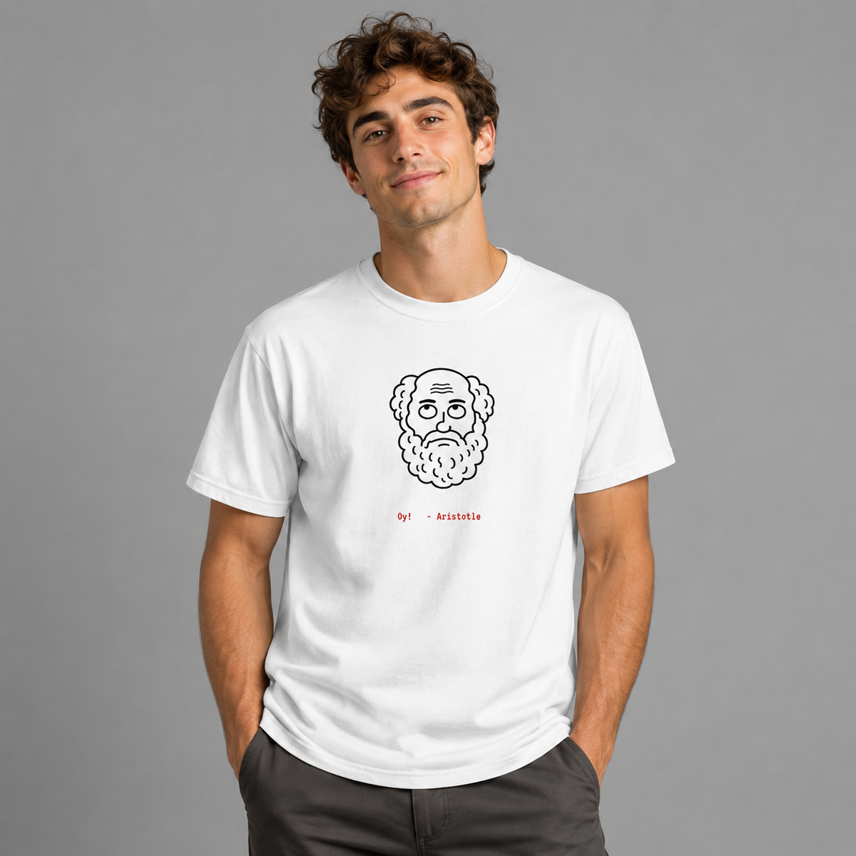 Aristotle Sighed Version 2 - Unisex Seamless Cotton T-Shirt