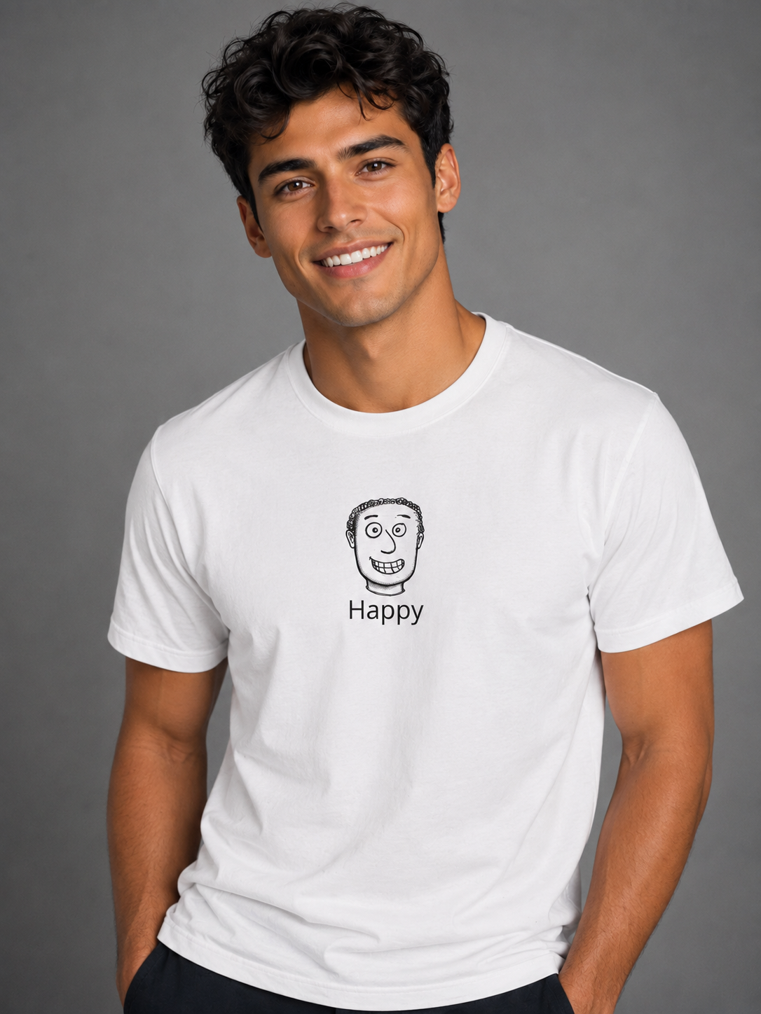 Happy Guy Heavyweight Crewneck T-shirt
