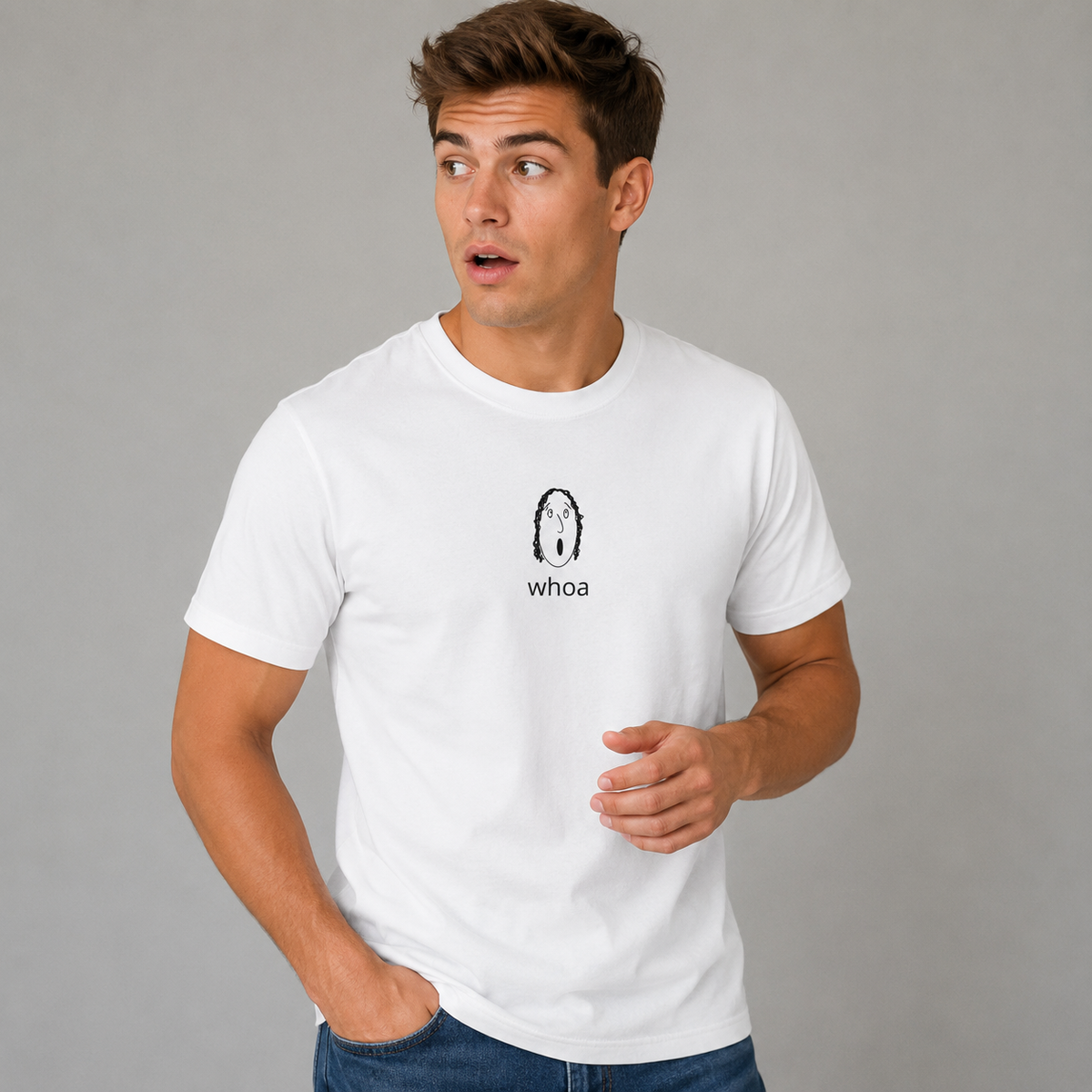 Whoa - Heavyweight Crewneck T-shirt