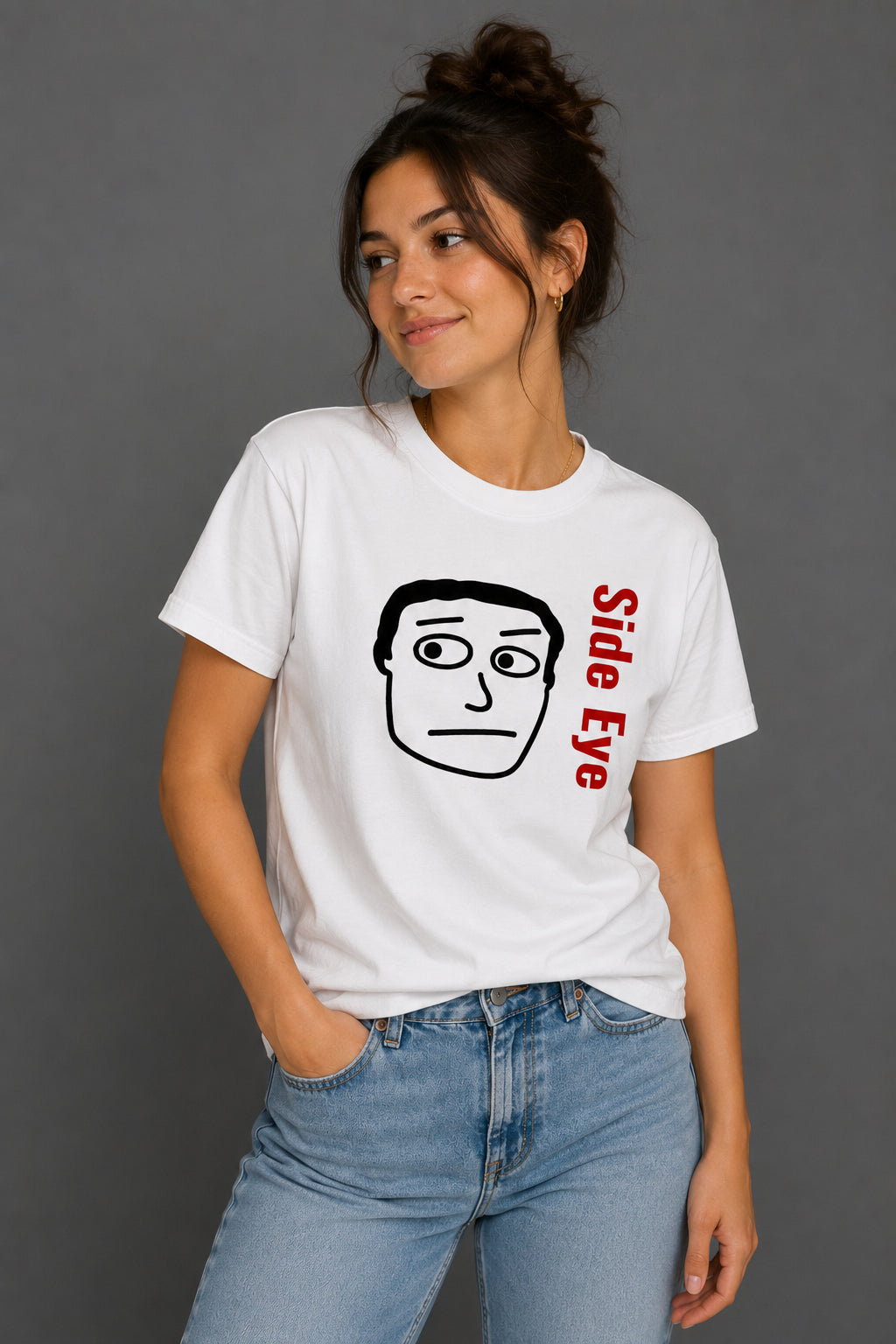 Side Eye Version 2  - Unisex Seamless Cotton T-Shirt